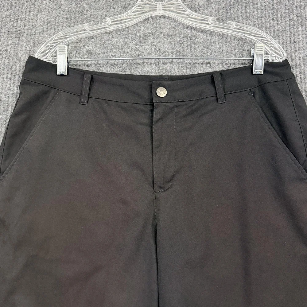 Puma Shorts Mens 34 Black Chino Performance Lightweight Casual Zip Fly Pockets